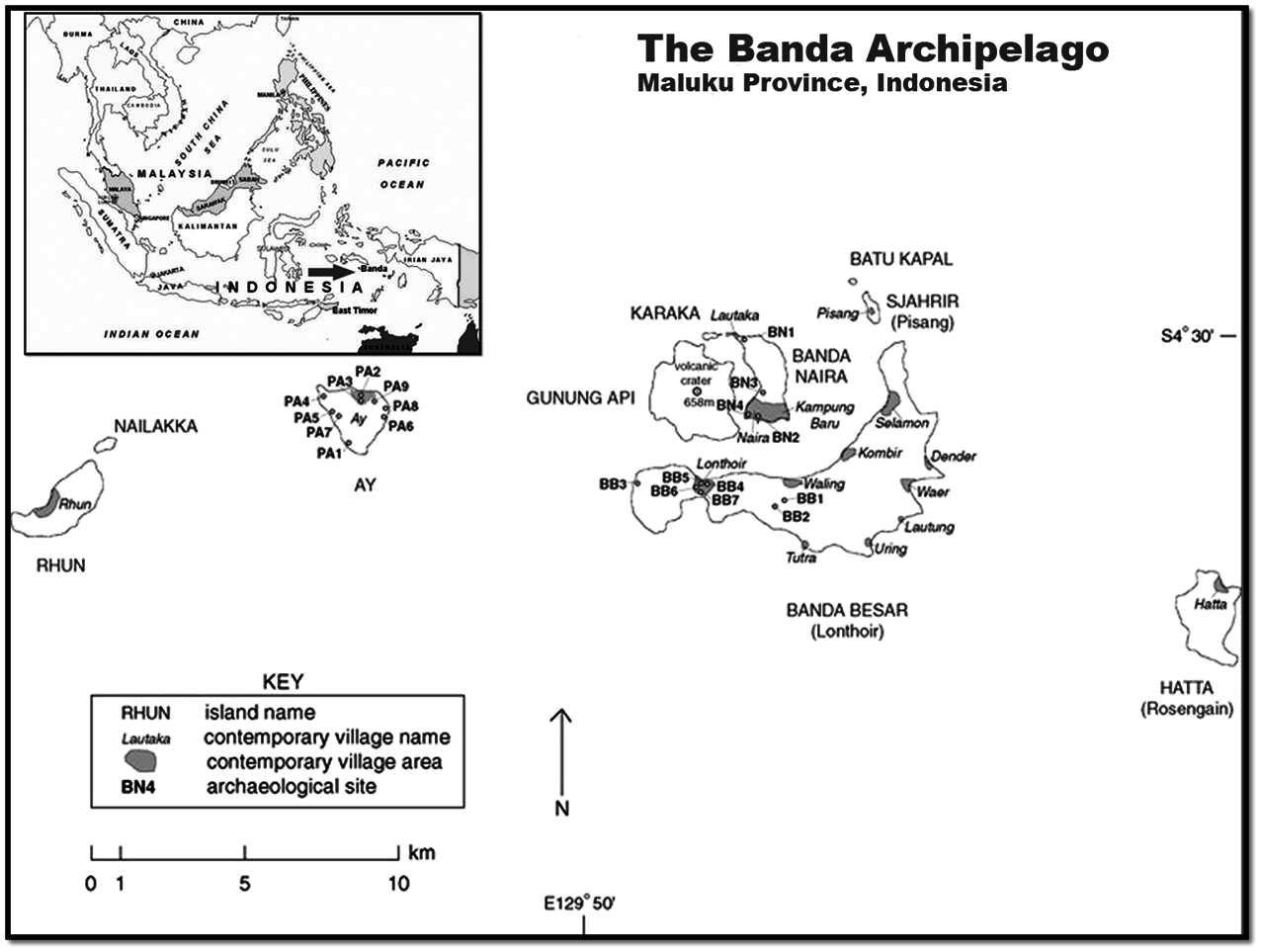 Map of the Banda Islands